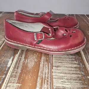 Aster Kids Red Mary Janes Size 32 (US Kids 1-age 5-7) Leather  Retro